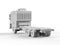 White logistic trailer truck or lorry model mock up