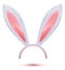 White long rabbit ears mask