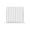 White louver window blind with vertical folding slats - vector illustration