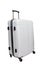 White luggage traveling suitcase isolated white background