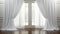 White luxury curtains for doors and windows home decorations for living room and modern style