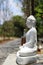 White mable buddha statue
