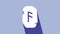 White Magic rune icon isolated on purple background. Rune stone. 4K Video motion graphic animation