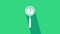 White Magnifying glass with search icon isolated on green background. Detective is investigating. 4K Video motion