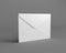 White Mail Envelope on the Gray Background