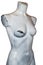 White mannequin full female torso