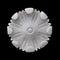 White marble flower decoration isolated on black