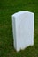 White Marble Military Style Headstone or Gravestone