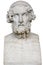 White marble statue of the greek poet Homer