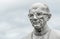 White marble statue of Monsignor Pasquale Macchi in the Sacred Mount of Varese, Italy