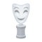 White mask MIME on the stand.The prize for best drama.Movie awards single icon in cartoon style vector symbol stock