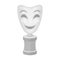 White mask MIME on the stand.The prize for best drama.Movie awards single icon in monochrome style vector symbol stock