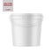 White matte plastic bucket with handle mockup.