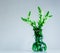 White Matthiola flower in a glass teapot