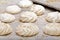 White meringue in a bakery