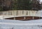 White Metal Bridge With Snow