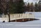 White Metal Bridge With Snow