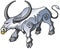 White metal bull, symbol of the year