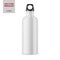 White metal water bottle template.