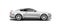 White Metallic Coupe Sporty Car On White Background. Side View With Isolated Path.