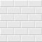 White metro tiles seamless background. Subway brick pattern for kitchen, bathroom or outdoor architecture vector