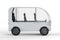 White mini van or shuttle bus