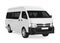 White Minibus Isolated