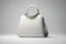 White minimalist elegant handbag over white background. 3D rendering style.