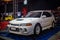 White Mitsubishi Lancer Evolution IV in Indonesian Custom Show