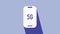 White Mobile with 5G new wireless internet wifi icon isolated on purple background. Global network high speed connection