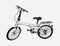 White modern bike , sketch vector.