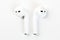 White modern earphones