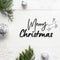 White Modern Merry Christmas Social Media and Background Ready to Print