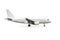 White modern passenger airliner isolated