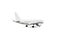 White modern passenger jetliner isolated