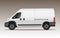 White modern van with blank space for text or logo