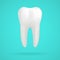 White molar tooth poster template