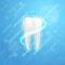 White molar tooth poster template