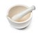 White mortar and pestle