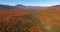 White mountain fall foliage, New Hampshire NH, USA.