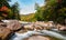 White Mountains National Forest Fall Foliage and Stream