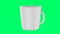 White mug or coffee cup on green screen