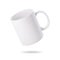 White mug on isolated background with clipping path. Blank drink cup for your design