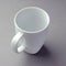 White mug isolated on a gray