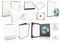 White multimedia disks and boxes