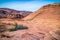 White Navajo Sandstones in Snow Canyon State Park, Utah