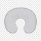 White neck pillow mockup, realistic style