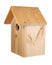 White nest box birdhouse isolated