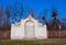 White niche wall with sculptures