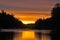 White Night on the River Pana. Kola Peninsula. Pana River.